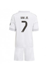 Fotbalové Dres Real Madrid Vinicius Junior #7 Dětské Domácí Oblečení 2025-26 Krátký Rukáv (+ trenýrky)
